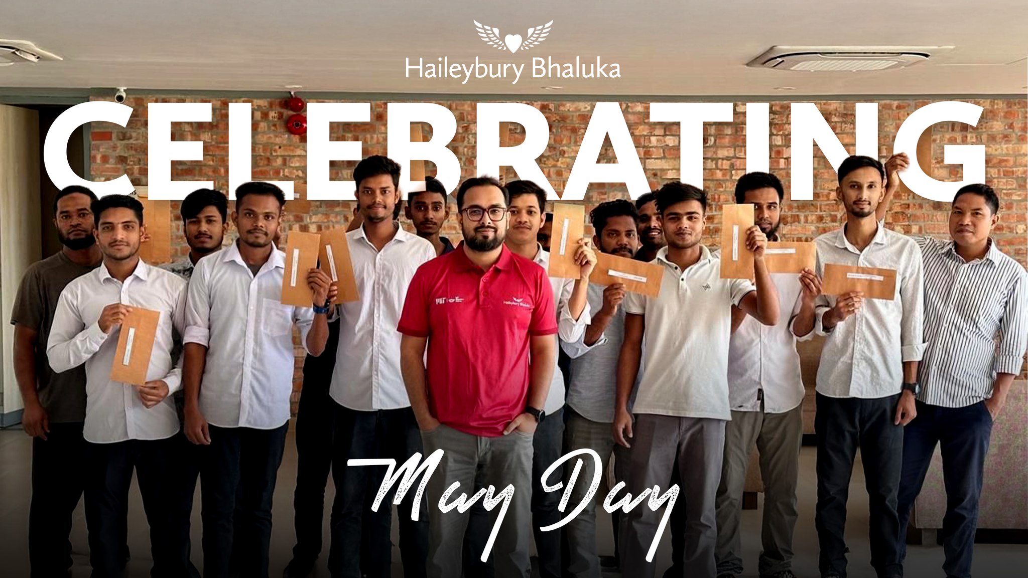 Haileybury Bhaluka housekeeping team being honoured on May Day for their dedication and hard work