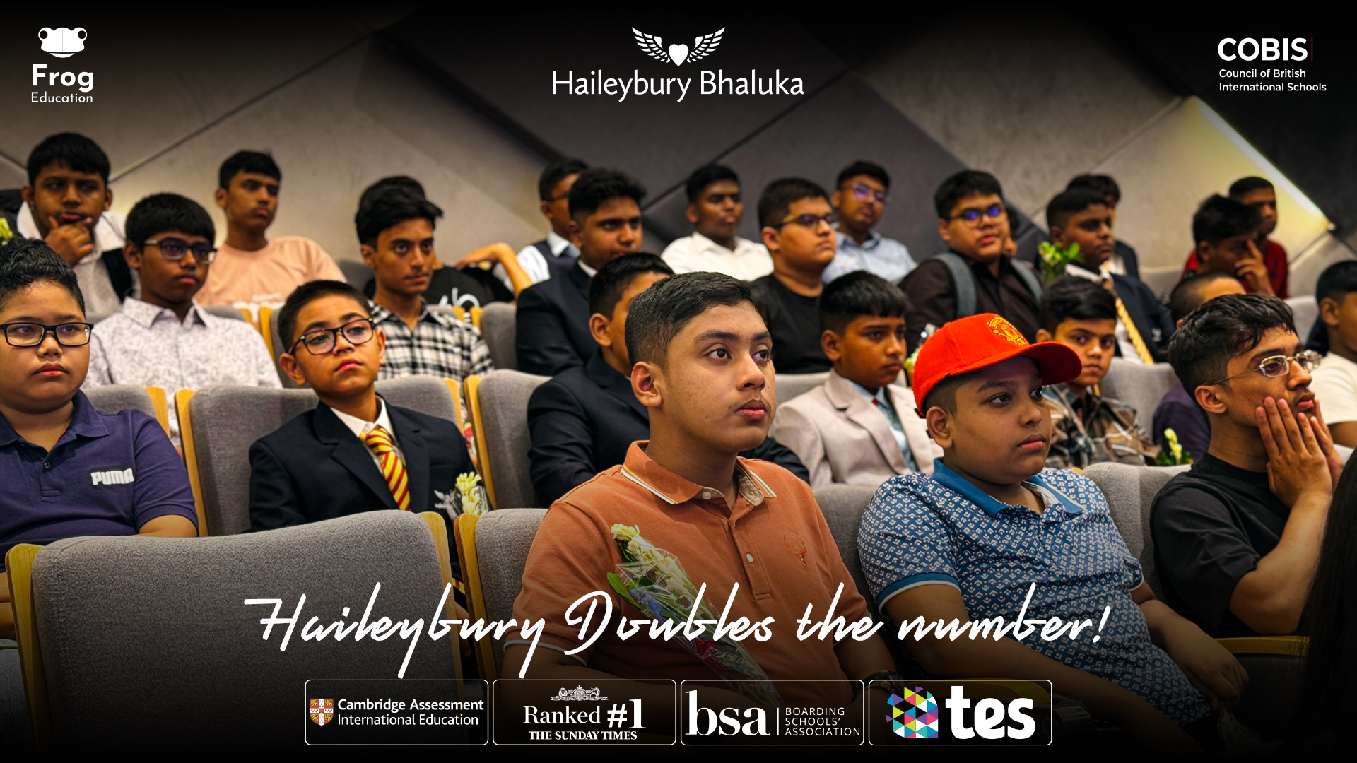 Haileybury Bhaluka orientation event with new students and staff celebrating together