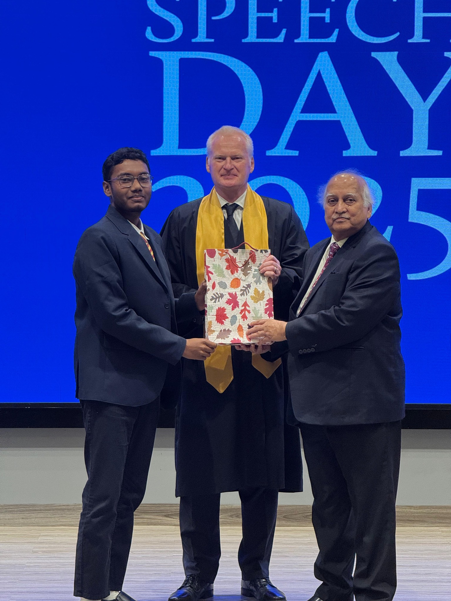 Students and faculty celebrating at Haileybury Bhaluka Speech Day 2025, featuring powerful speeches and outstanding performances
