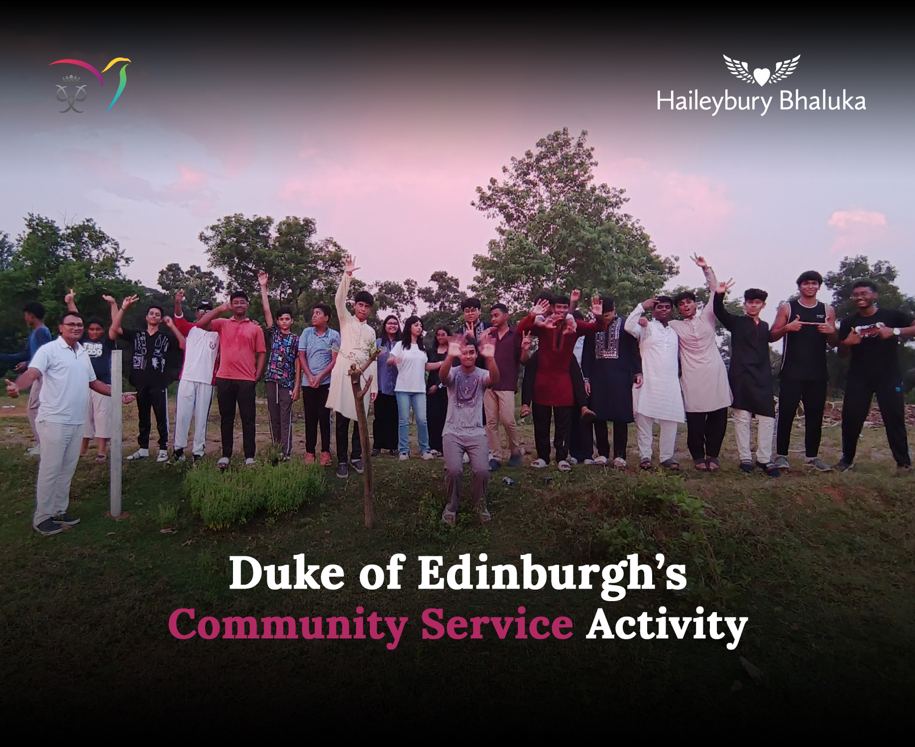 Haileybury Bhaluka students participating in Duke of Edinburgh’s Award community service activities