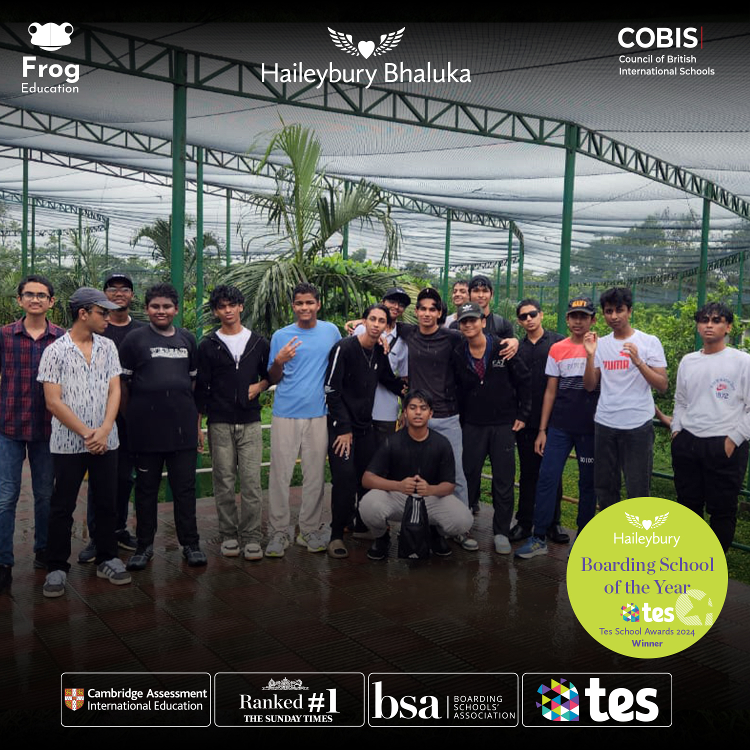 Haileybury Bhaluka students from Year 7 to 10 observing wildlife on an educational school trip to a safari park in Bangladesh.